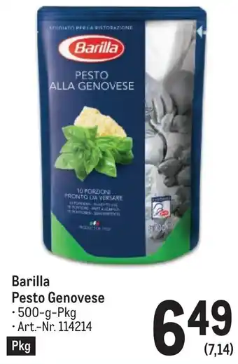 Metro Barilla Pesto Genovese • 500-g-Pkg Angebot