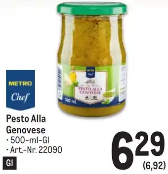 Metro Pesto Alla Genovese • 500-ml-Gl Art.-Nr. 22090 Angebot