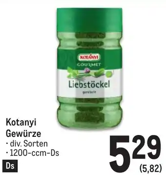 Metro Kotanyi Gewürze • div. Sorten • 1200-ccm-Ds Angebot