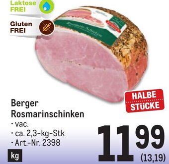 Metro Berger Rosmarinschinken • ca. 2,3-kg-Stk Angebot