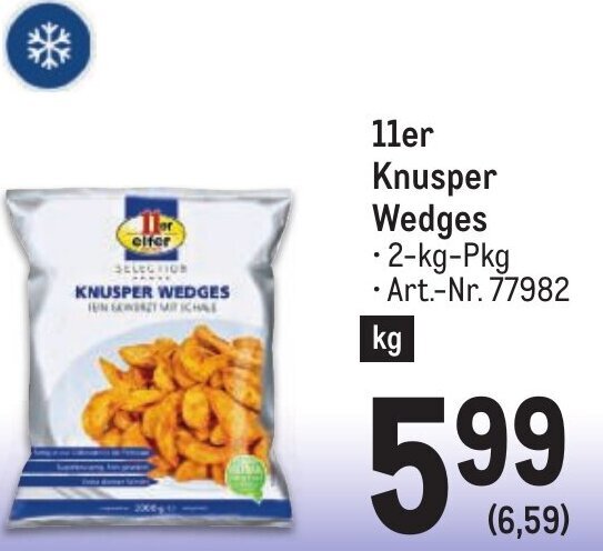 Metro 11er Knusper Wedges • 2-kg-Pkg Angebot