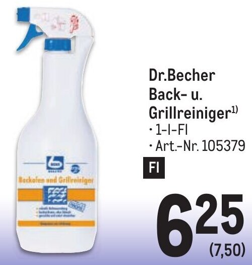 Metro Dr.Becher Back- u. Grillreiniger¹) 1-l-Fl Angebot