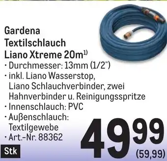 Metro Gardena Textilschlauch Liano Xtreme 20m¹) Angebot