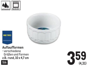 Metro Auflaufformen z.B.: rund, 10 x 4,7 cm Angebot