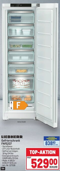 Metro LIEBHERR Gefrierschrank FNf5207 Angebot