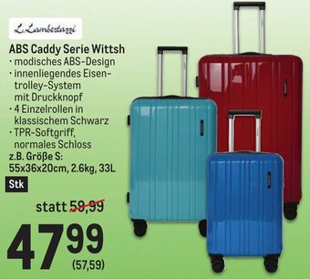 Metro ABS Caddy Serie Wittsh z.B. Größe S: 55x36x20cm, 2.6kg, 33L Angebot