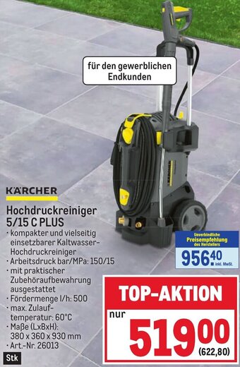 Metro KÄRCHER Hochdruckreiniger 5/15 C PLUS Angebot