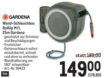 Metro GARDENA Wand-Schlauchbox RollUp M/L 25m Gardena Angebot