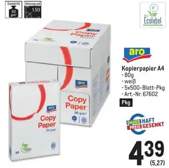 Metro Kopierpapier A4 80g Angebot