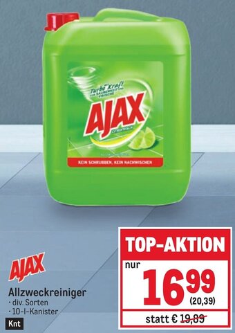 Metro AJAX Allzweckreiniger • 10-1-Kanister Angebot