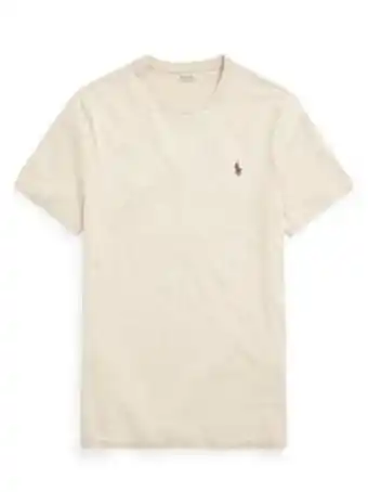 Hirmer Meliertes t-shirt aus baumwolle mit logo-stickerei, custom slim fit Angebot