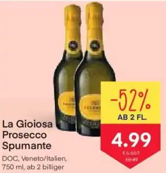 MPreis La Gioiosa Prosecco Spumante DOC, Veneto/Italien, 750 ml, ab 2 billiger Angebot