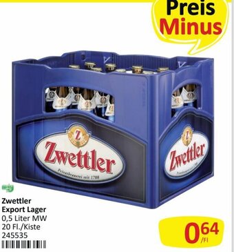 Kastner Zwettler Export Lager 0,5 Liter MW 20 Fl./Kiste 245535 Angebot