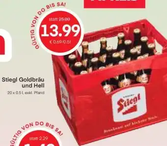 MPreis Stiegl Goldbräu und Hell 20 x 0.5 I, exkl. Pfand Angebot