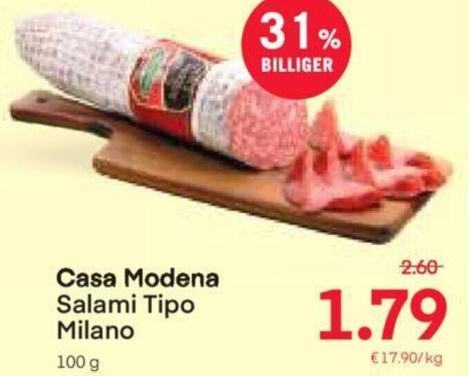 MPreis Casa Modena Salami Tipo Milano 100 g Angebot