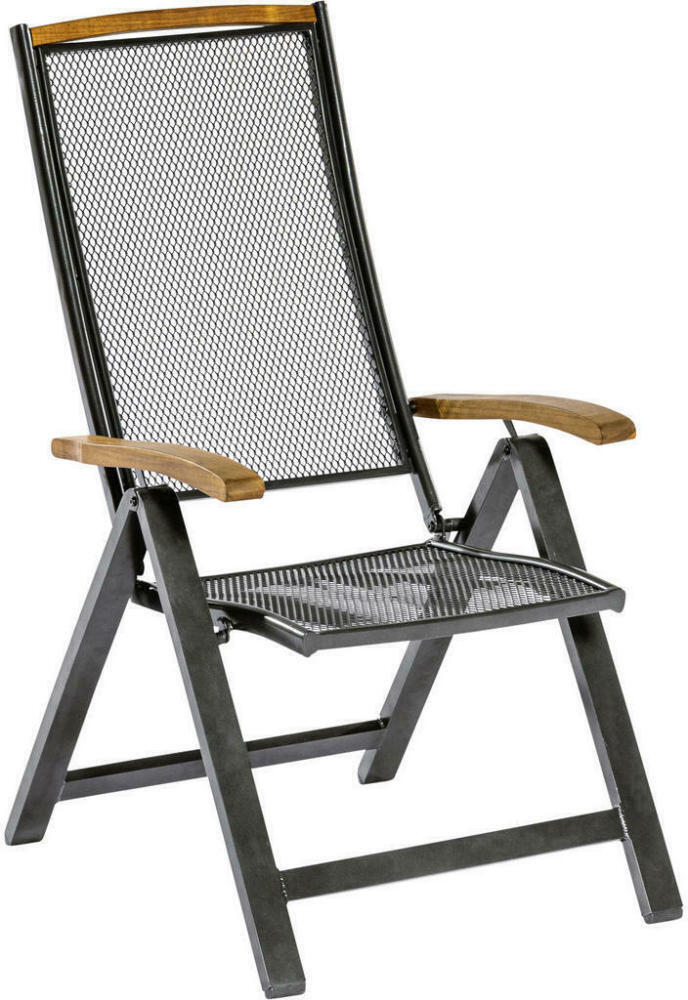XXXLutz Gartenklappsessel in holz, metall schwarz, akaziefarben Angebot