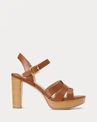 Ralph Lauren Sandale soffia aus poliertem leder Angebot