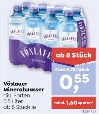 ADEG Vöslauer Mineralwasser diu. Sorten 0,5 Liter Angebot