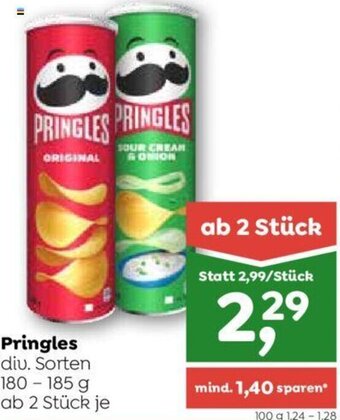 ADEG Pringles div. Sorten 180 - 185 g ab 2 Stück je Angebot