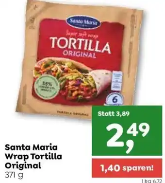 ADEG Santa Maria Wrap Tortilla Original 371 g Angebot