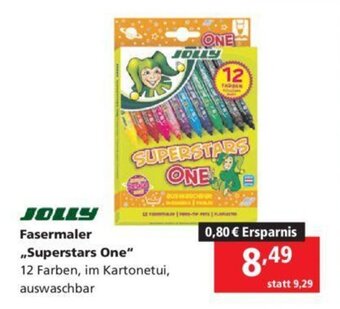 Pagro Diskont JOLLY Fasermaler ,,Superstars One" 12 Farben, im Kartonetui, auswaschbar Angebot