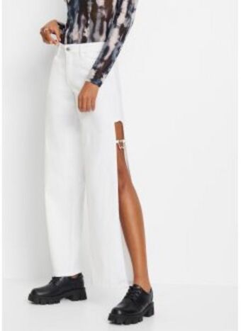 Bonprix Weite hose mit seitlichen details Angebot