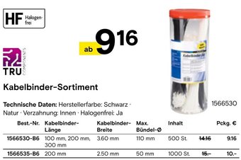 Conrad Kabelbinder-Sortiment Angebot