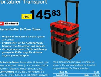 Conrad Einhell Systemkoffer E-Case Tower Angebot