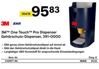 Conrad 3M™ One TouchTM Pro Dispenser Gehörschutz-Dispenser, 391-0000 Angebot