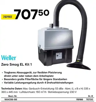 Conrad Weller Zero Smog EL Kit 1 Angebot