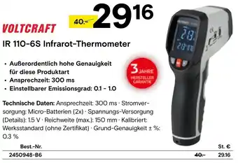 Conrad VOLTCRAFT IR 110-6S Infrarot-Thermometer Angebot