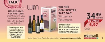 Weinwelt Interspar WIENER GEMISCHTER SATZ DAC Winzertalk Tastingbox Angebot