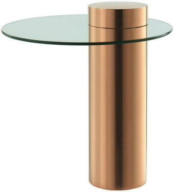 Möbelix Beistelltisch mit glasplatte rund ontario, klar/roségold Angebot