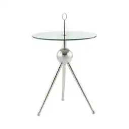 Möbelix Beistelltisch mit glasplatte rund ontario, klar/silber Angebot