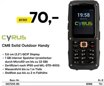 Conrad CYRUS CM8 Solid Outdoor Handy Angebot