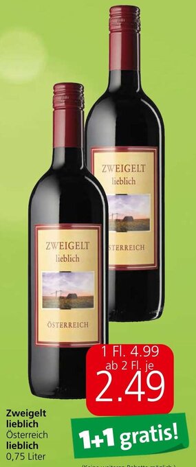Spar Zweigelt lieblich Österreich lieblich 0,75 Liter Angebot