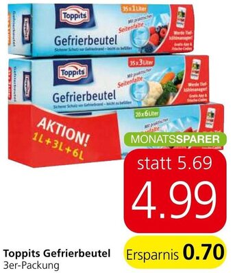 Spar Toppits Gefrierbeutel 3er-Packung Angebot