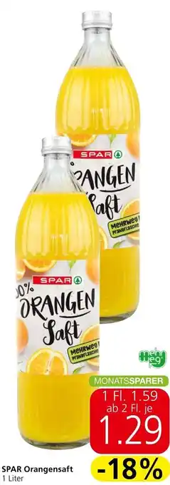 Spar SPAR Orangensaft 1 Liter Angebot
