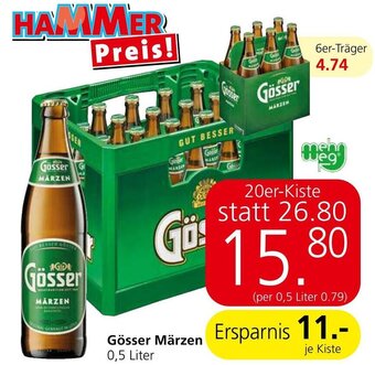 Spar Gösser Märzen Ersparnis 0,5 Liter Angebot