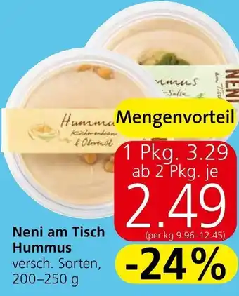 Spar Neni am Tisch Hummus versch. Sorten, 200-250 g Angebot