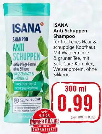 Spar ISANA Anti-Schuppen Shampoo 300 ml Angebot