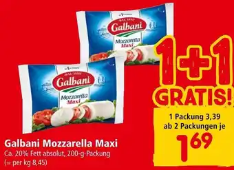 Interspar Galbani Mozzarella Maxi Ca. 20% Fett absolut, 200-g-Packung Angebot