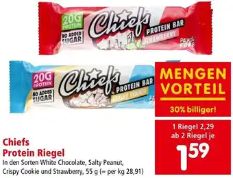 Interspar Chiefs Protein Riegel 55 g Angebot
