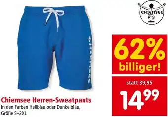 Interspar Chiemsee Herren-Sweatpants In den Farben Hellblau oder Dunkelblau, Größe S-2XL Angebot