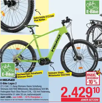 Maximarkt HEAD E-Bike Lagos 2 Angebot