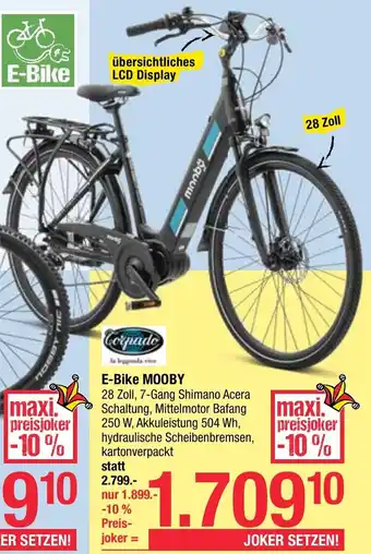 Maximarkt Corpado E-Bike MOOBY Angebot