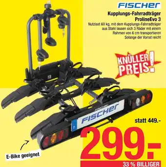 Maximarkt FISCHEr Kupplungs-Fahrradträger ProlineEvo 3 Angebot