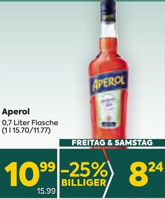 Billa Aperol 0,7 Liter Flasche Angebot