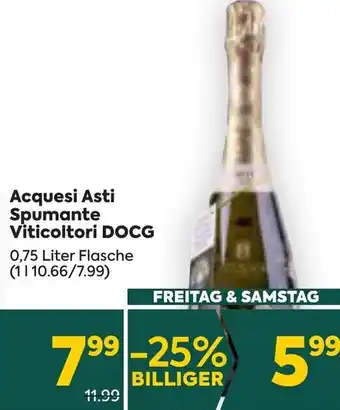 Billa Acquesi Asti Spumante Viticoltori DOCG 0,75 Liter Flasche Angebot