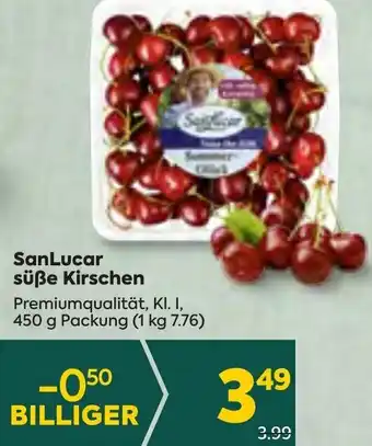 Billa SanLucar süße Kirschen Premiumqualität, Kl. I, 450 g Packung Angebot